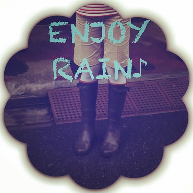 なにはともあれENJOY RAINってことで♪ #靴磨き女子部  #AIGLE