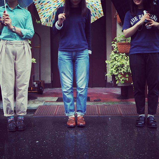 今日分かったコト。雨の日、靴磨き女子部はパラブーツ率が高い。 #靴磨き女子部 #paraboot #パラブーツ